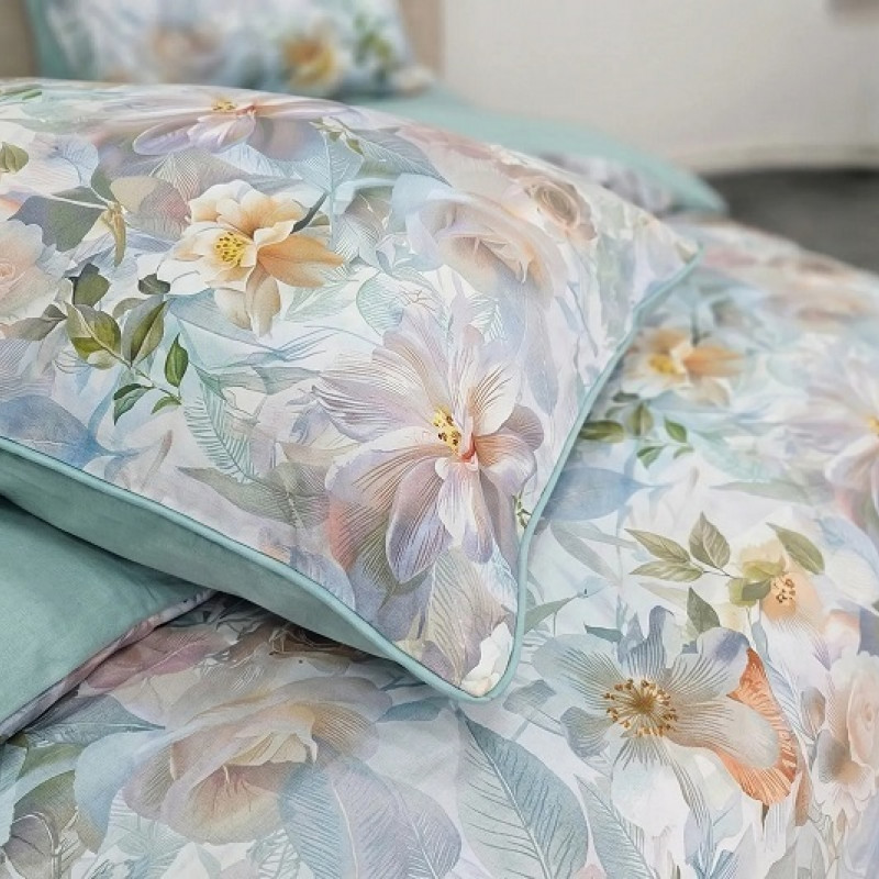 Lenjerie de pat Cotton Pro 100% bumbac – imprimare digitală (Garden Reviere) – RALEX PUCIOASA