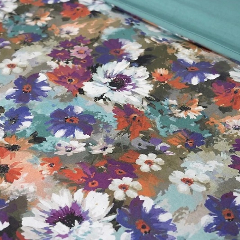 Lenjerie de pat Cotton Pro 100% bumbac – imprimare digitală (Floral Daydream) – RALEX PUCIOASA