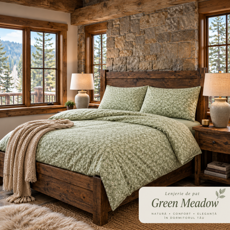 LENJERIE PAT TRICOT BUMBAC 100 % CU HUSĂ -GREEN MEADOW – RALEX PUCIOASA
