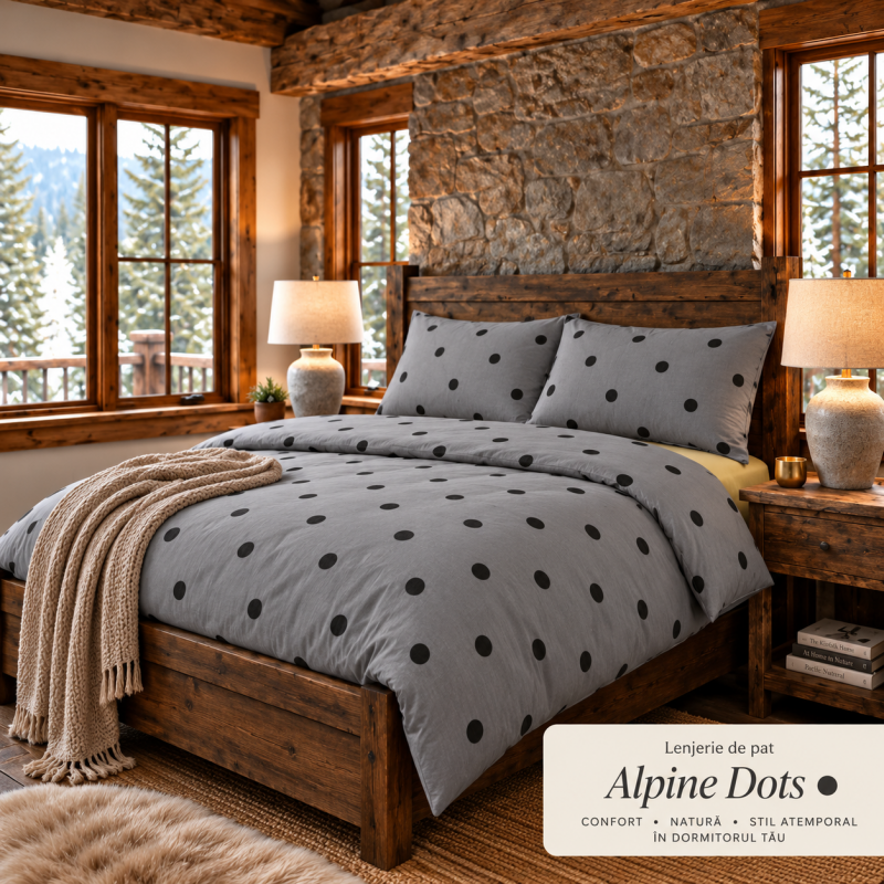 LENJERIE PAT TRICOT BUMBAC 100 % CU HUSĂ- ALPINE DOTS – RALEX PUCIOASA