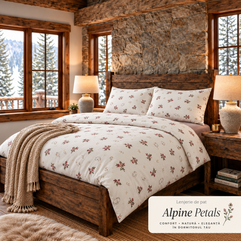 LENJERIE PAT TRICOT BUMBAC 100 % CU HUSĂ- ALPINE PETALS – RALEX PUCIOASA