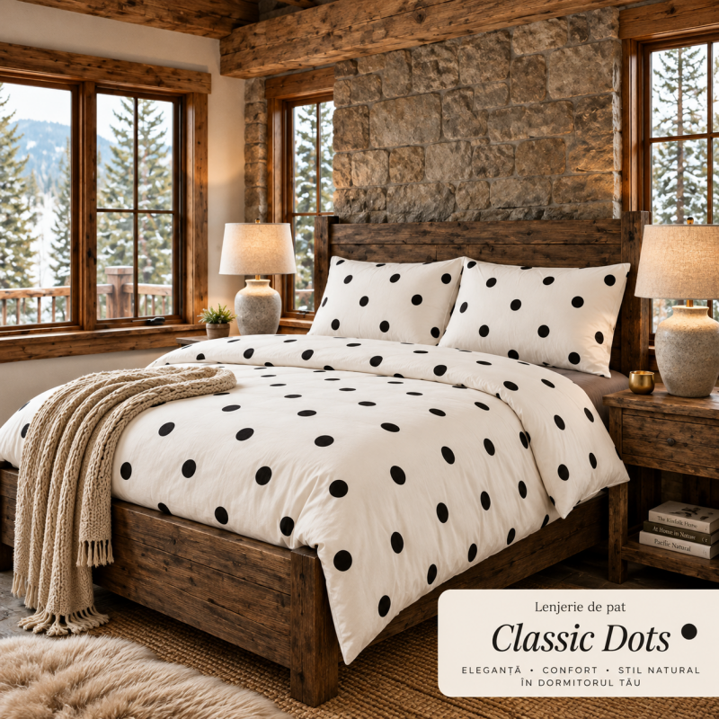 LENJERIE PAT TRICOT BUMBAC 100 % CU HUSĂ- CLASSIC DOTS – RALEX PUCIOASA