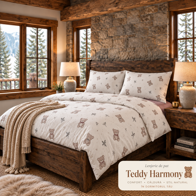 LENJERIE PAT TRICOT BUMBAC 100 % CU HUSĂ- TEDDY HARMONY – RALEX PUCIOASA