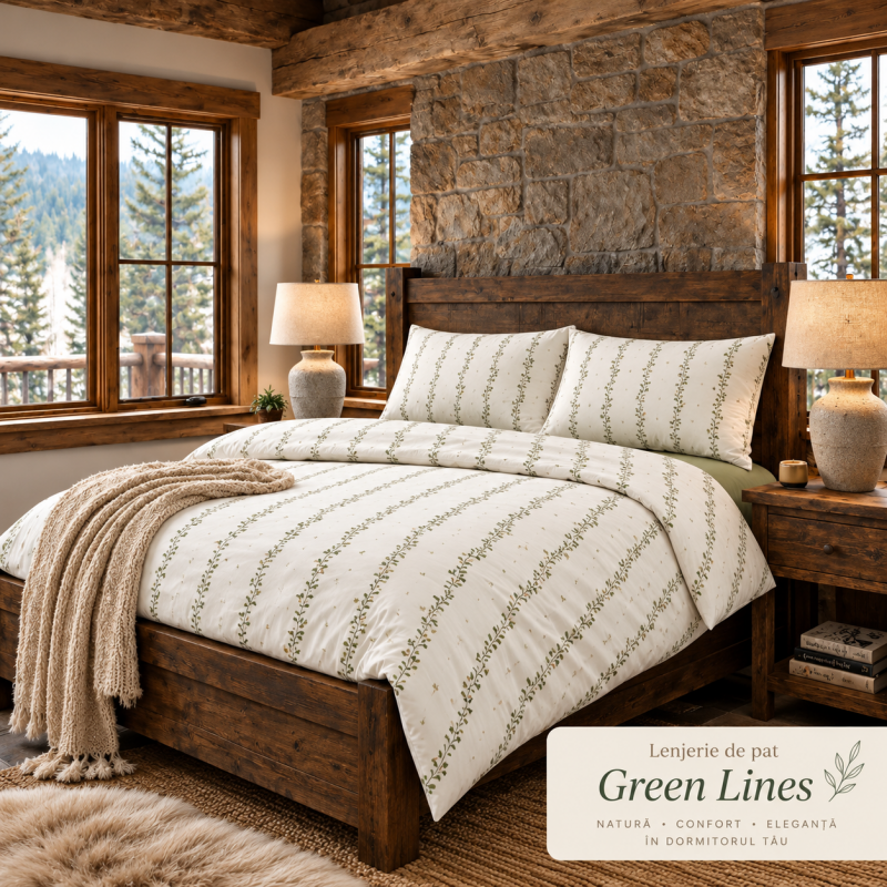 LENJERIE PAT TRICOT BUMBAC 100 % CU HUSĂ- GREEN LINES – RALEX PUCIOASA