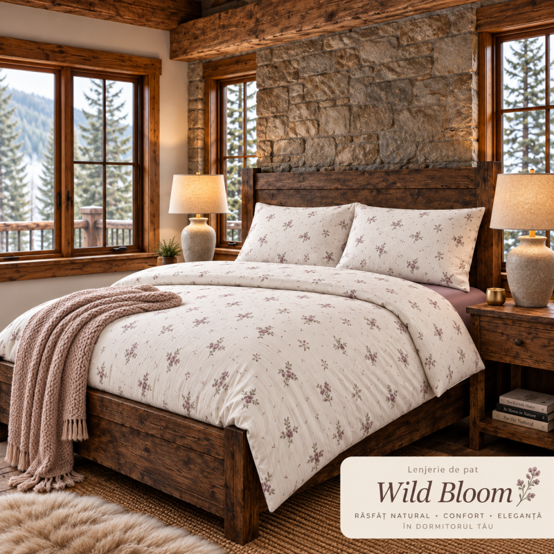 LENJERIE PAT TRICOT BUMBAC 100 % CU HUSĂ- WILD BLOOM – RALEX PUCIOASA